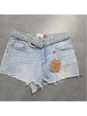 NWT Project Rebel Light Blue Jean Shorts Size 11jr Y2K Trashy Chic Weatern Boho